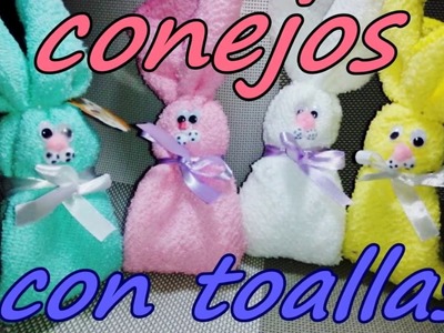 RECUERDOS PARA BABY SHOWER. CONEJOS DE TOALLAS FACIALES