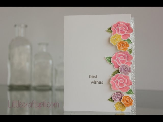 Floral card: "Best wishes"
