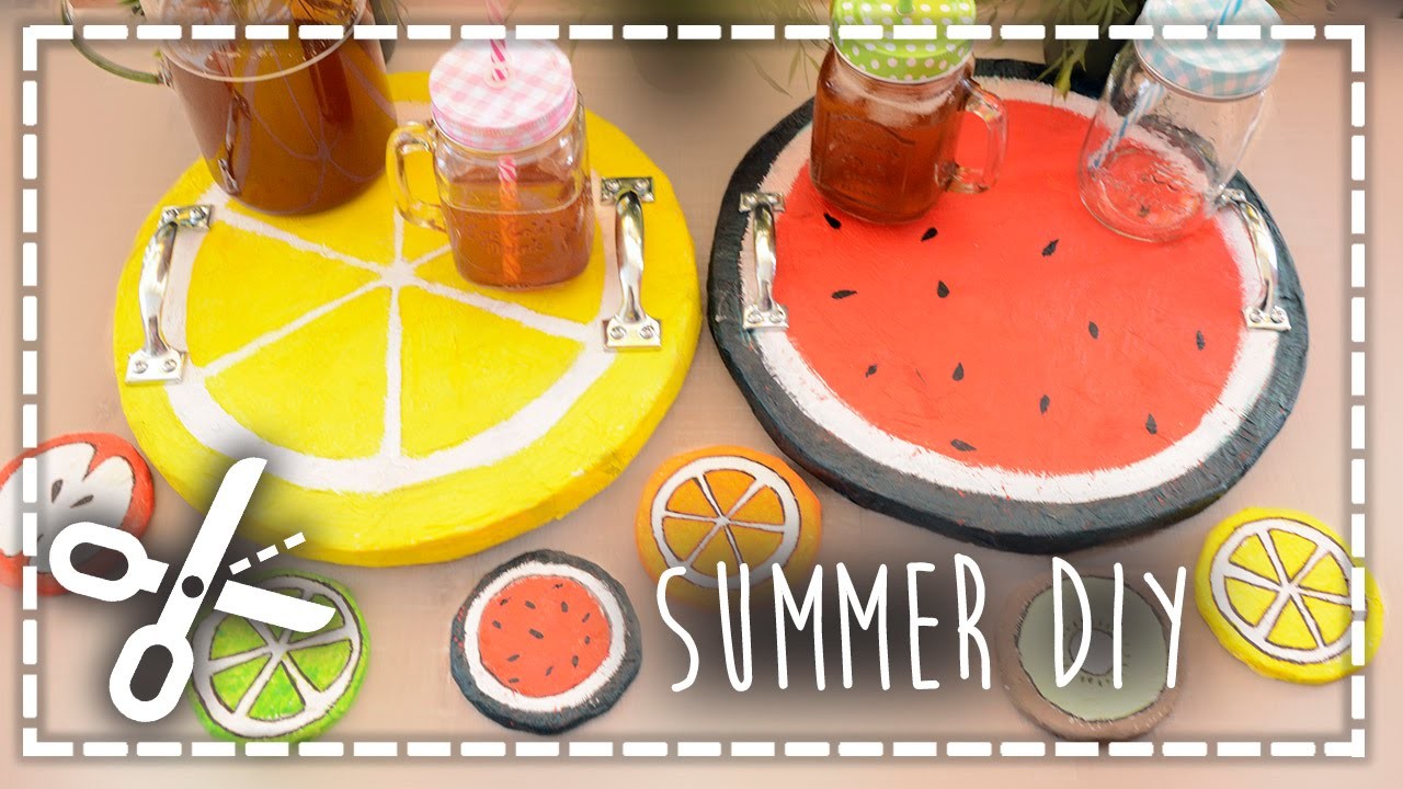 Summer DIY - Bandeja y posavasos frutales