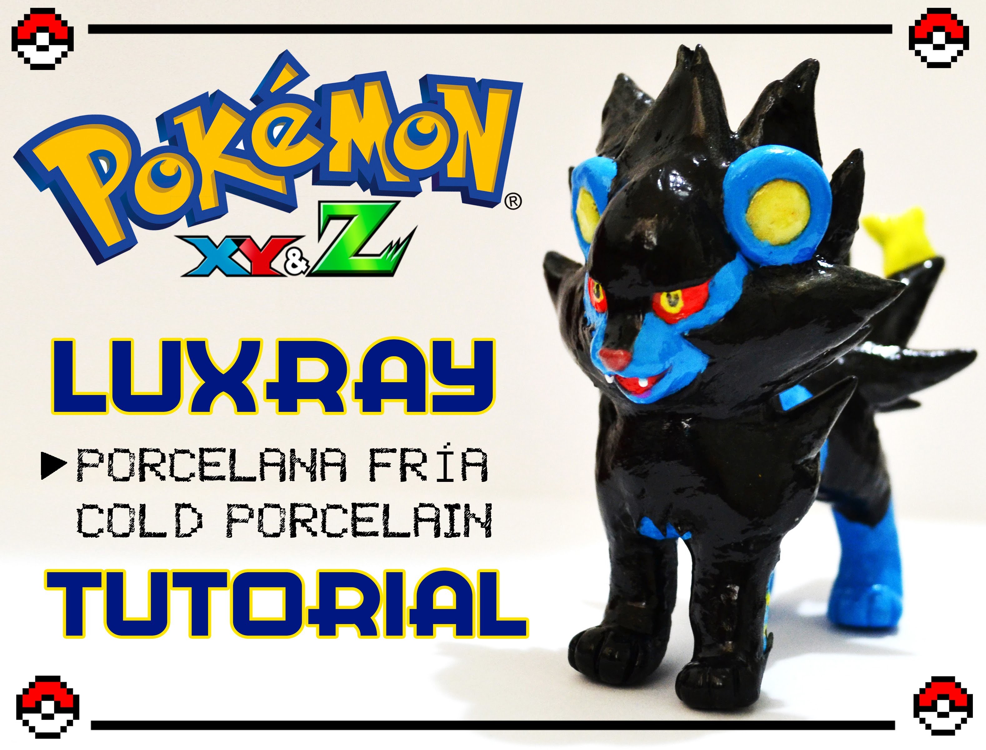 [Cristhian Crafts collab] DIY Pokémon Tutorial: Luxray polymer clay - porcelana fría - plastilina