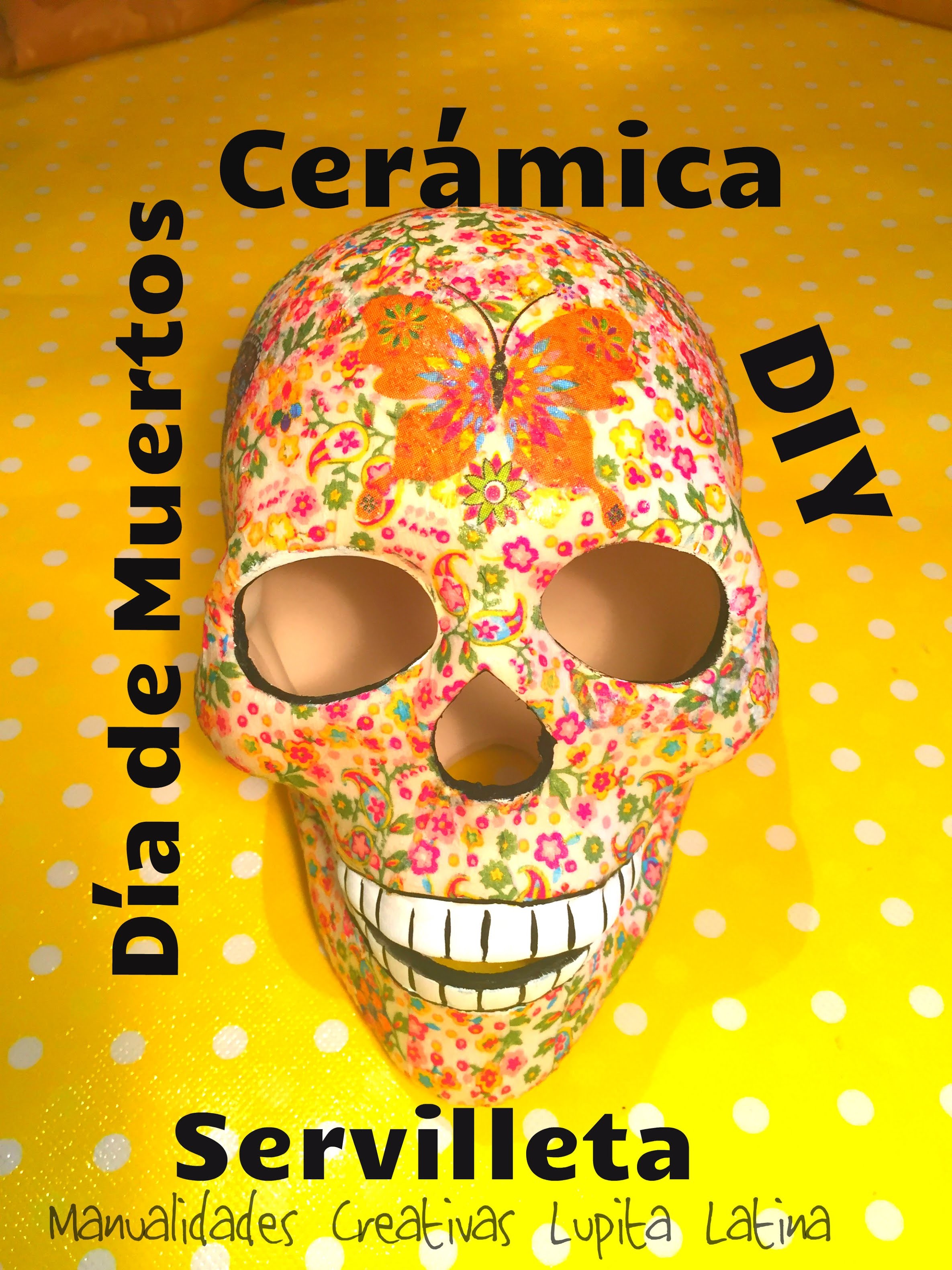 DIY calavera de Ceramica servilleta Dia de Muertos ceramic paste napkin Halloween