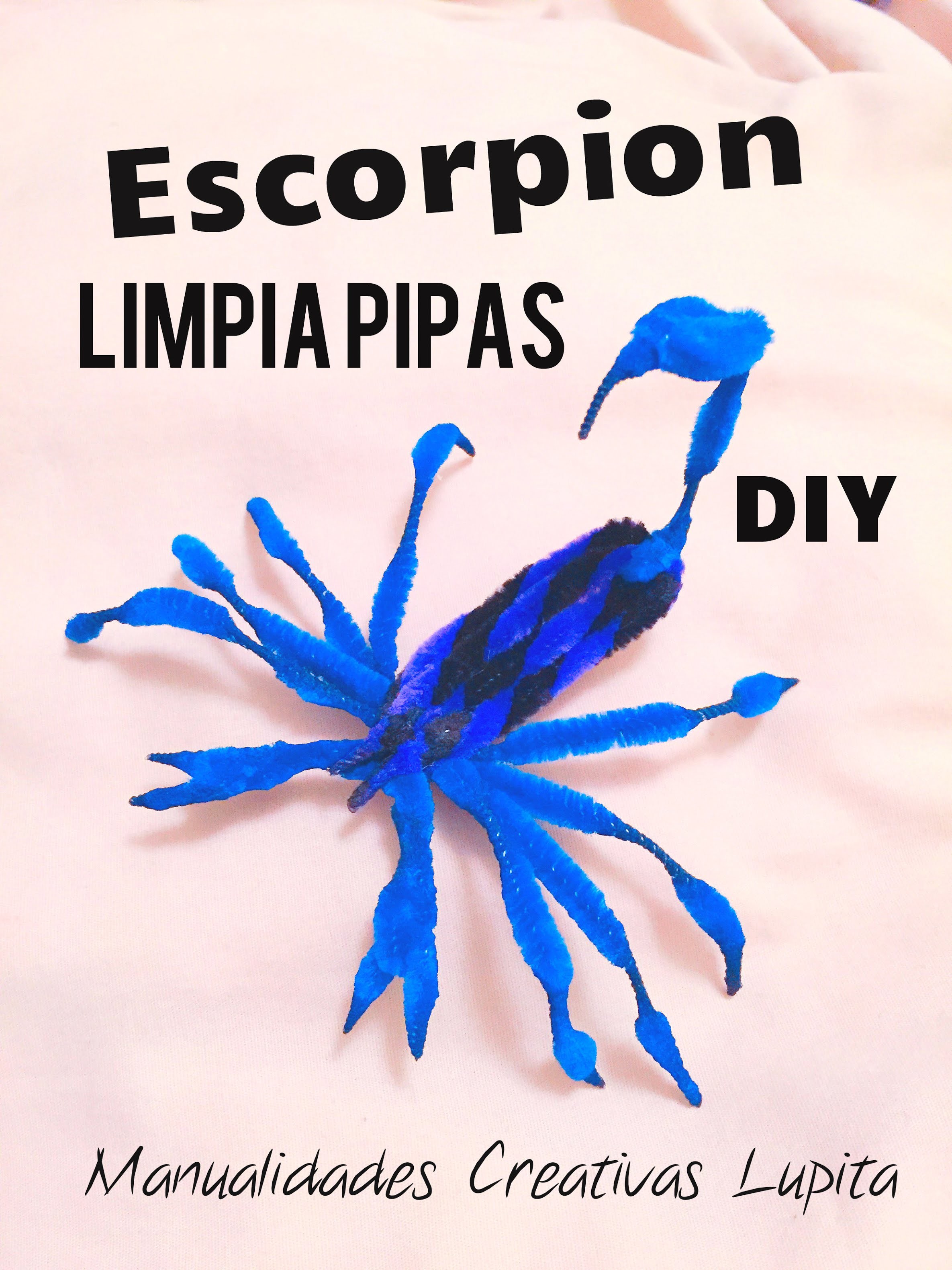 DIY escorpión alacrán de limpia pipas  escorpion clean pipes Halloween