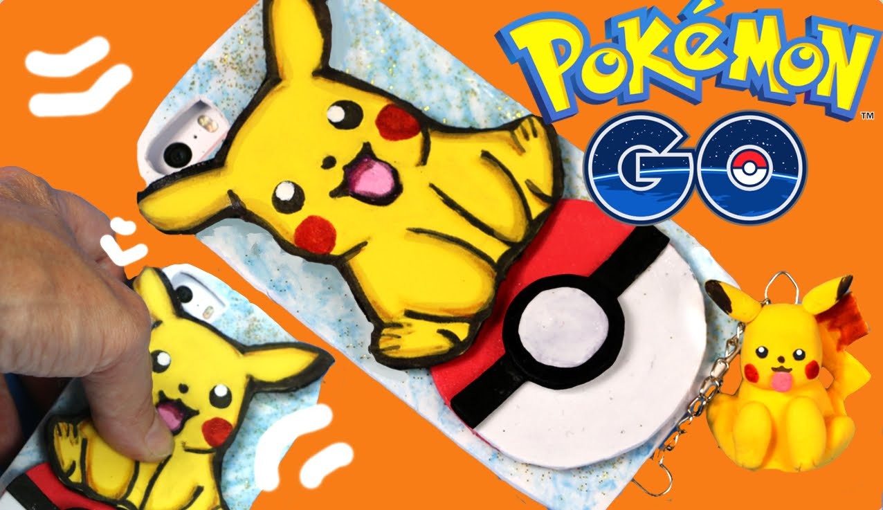 DIY Funda para móvil y  Pikachu de masa elástica: Pokemon GO