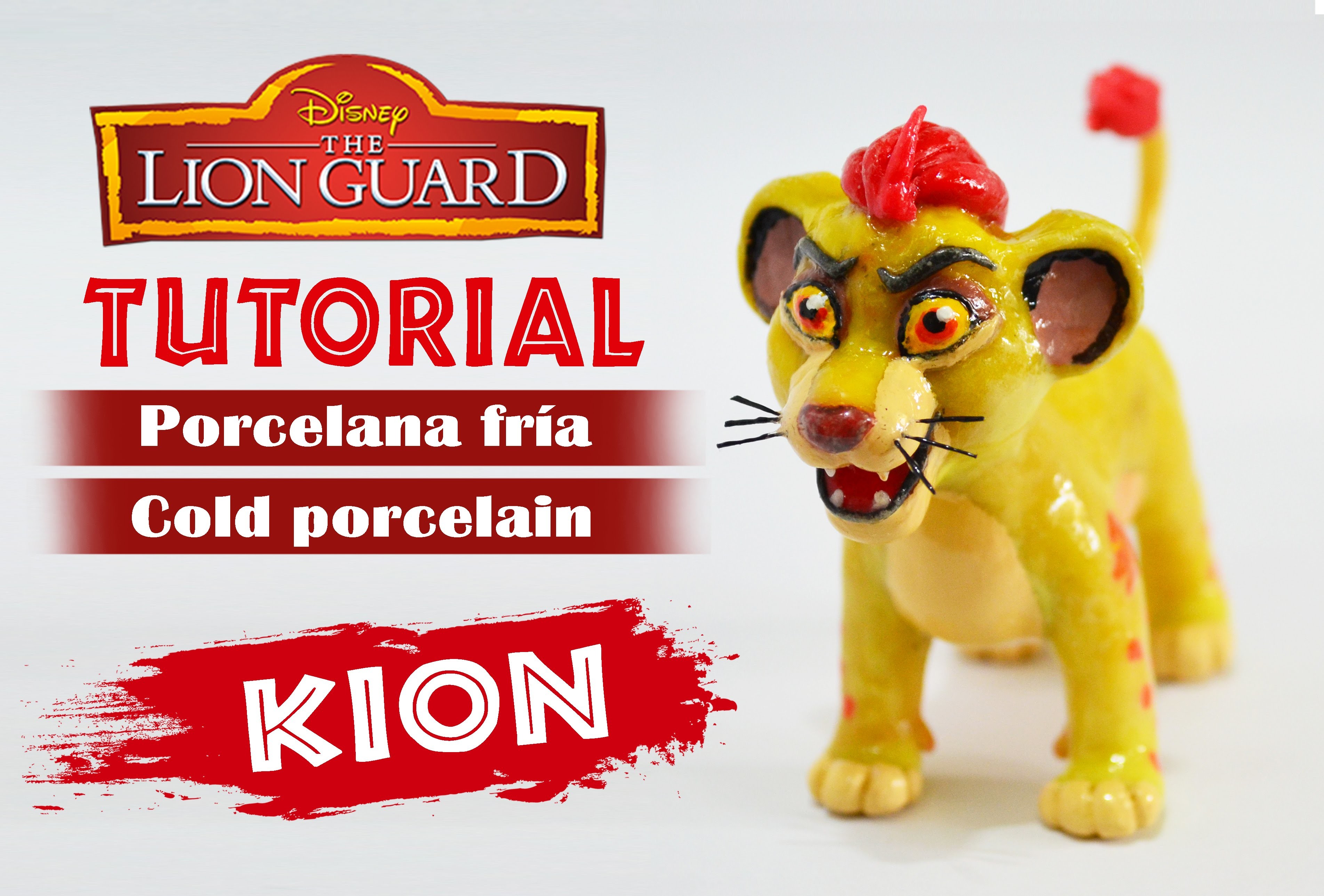 DIY - The guard lion tutorial - Kion polymer clay - porcelana fría - plastilina