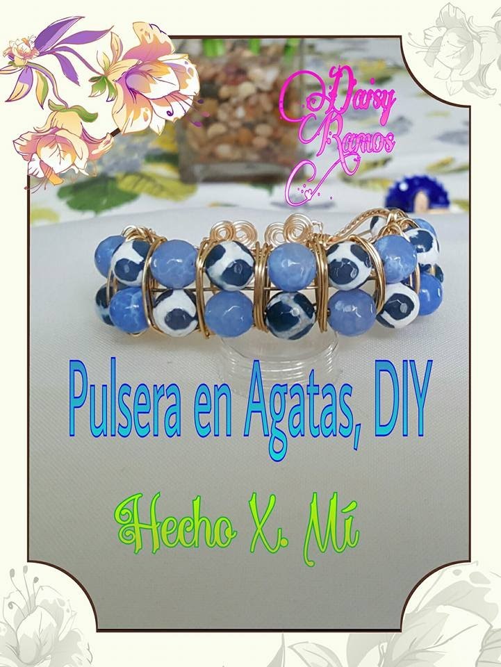 Pulsera en Agatas, Alambrismo, DIY