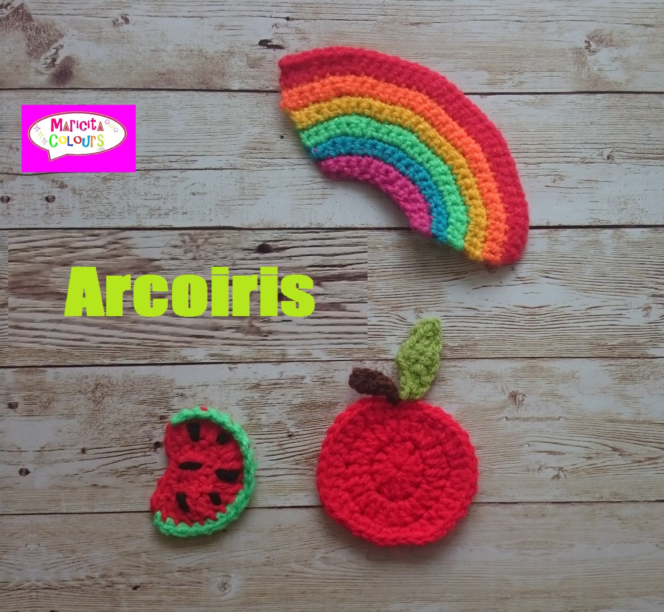 Arcoiris en Crochet Aplicación Tutorial por Maricita Colours