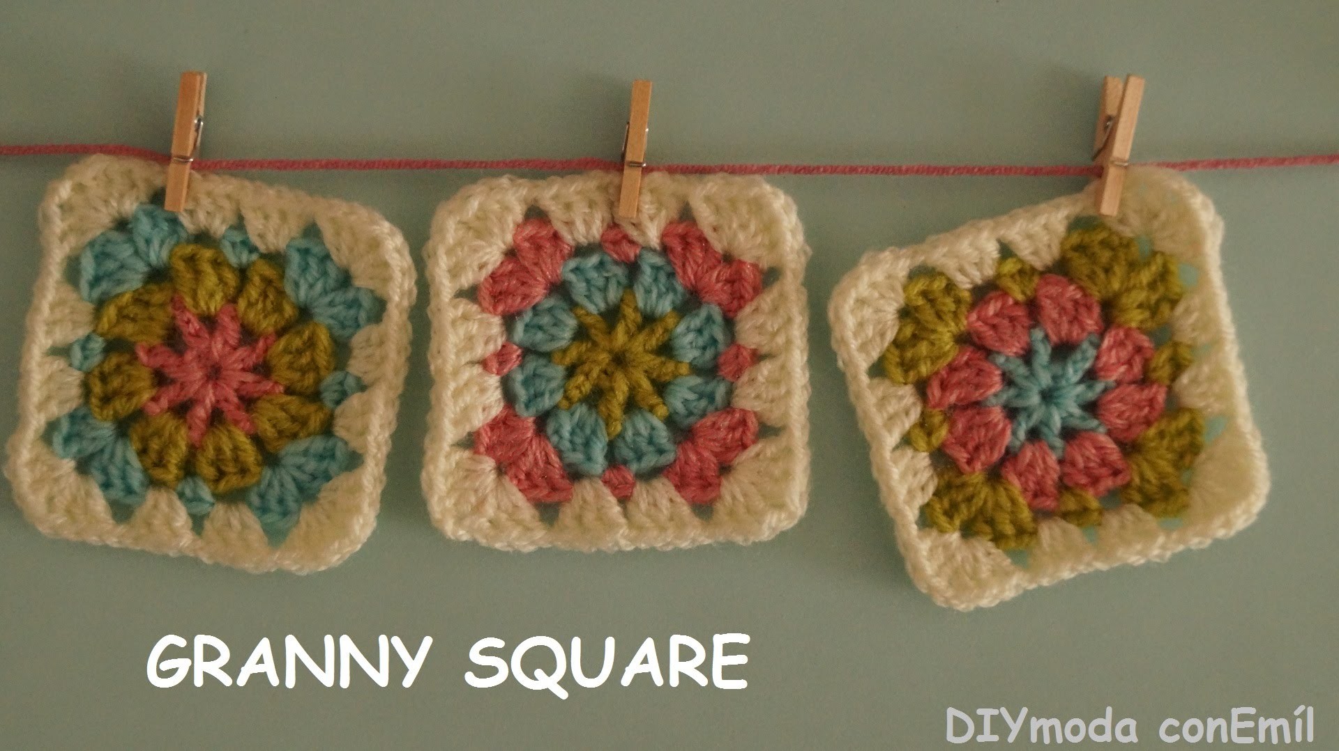 Cuadrado granny square a crochet paso a paso
