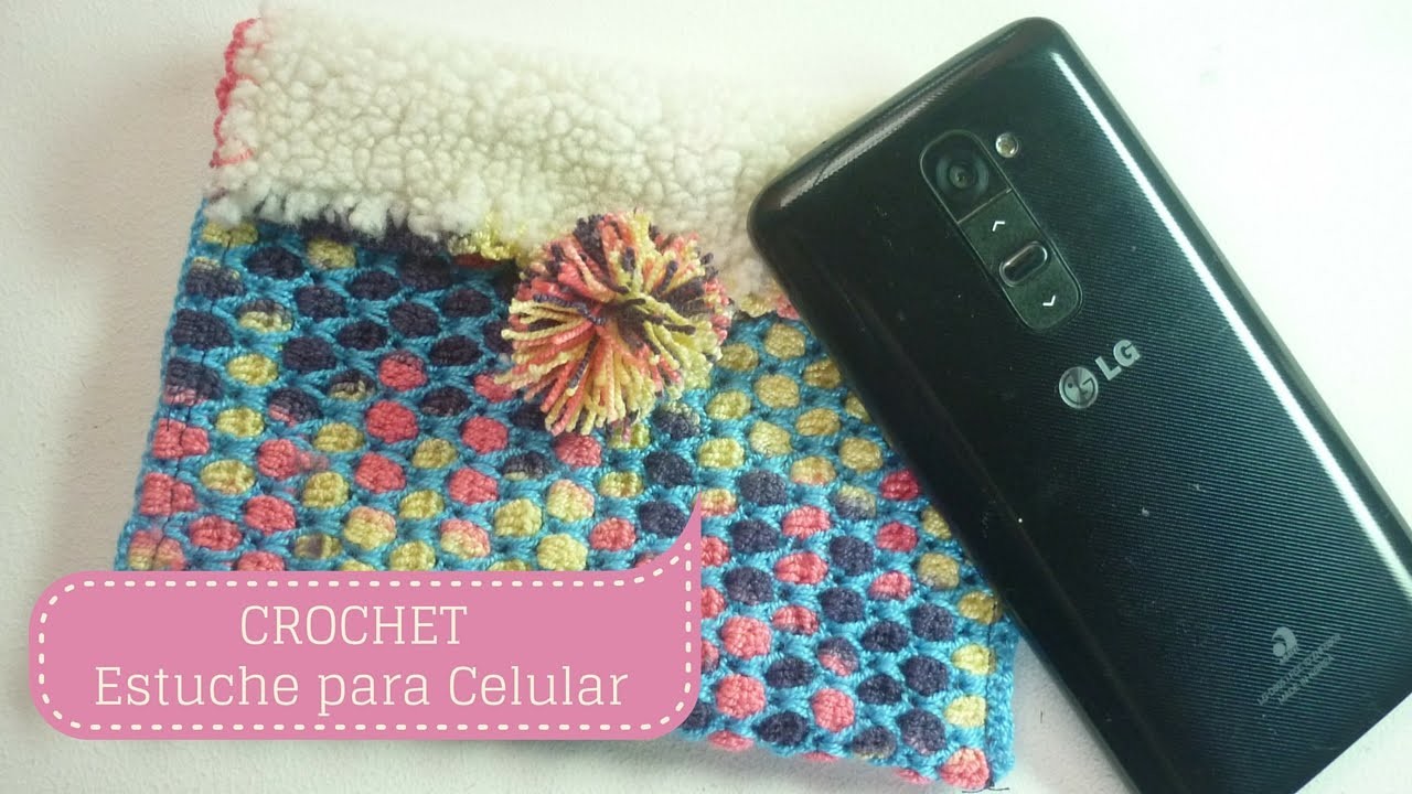 Manualidades: CÓMO hacer ESTUCHE o Funda para CELULAR  a Crochet Coloridas DIY ♥
