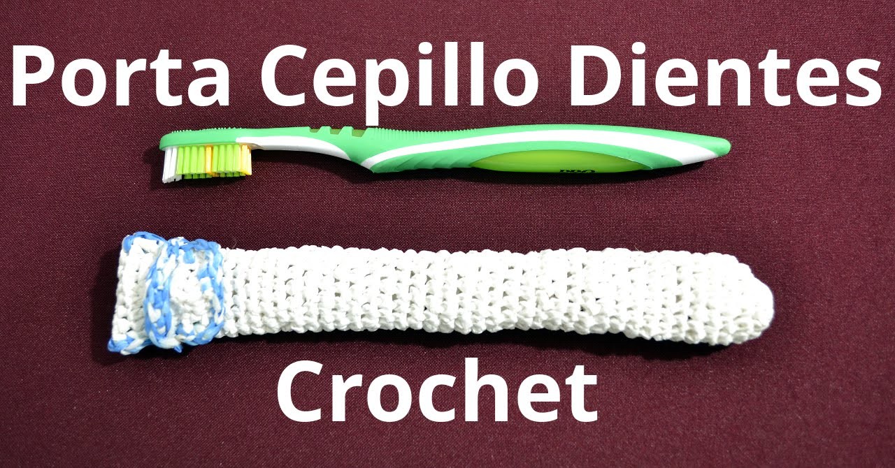 Porta Cepillo Dientes en tejido crochet tutorial paso a paso