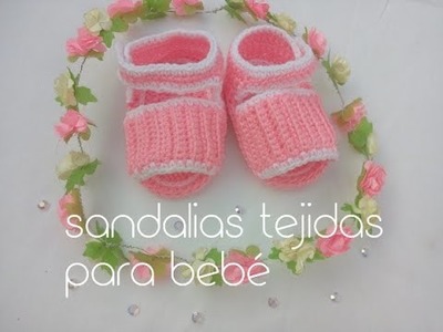 Sandalias o huaraches  para bebé tejidos a crochet