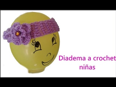 Como hacer Diadema a Crochet para Niñas de 0-3 meses*