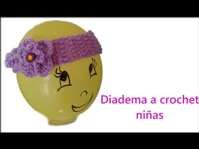 Como hacer Diadema a Crochet para Niñas de 0-3 meses*