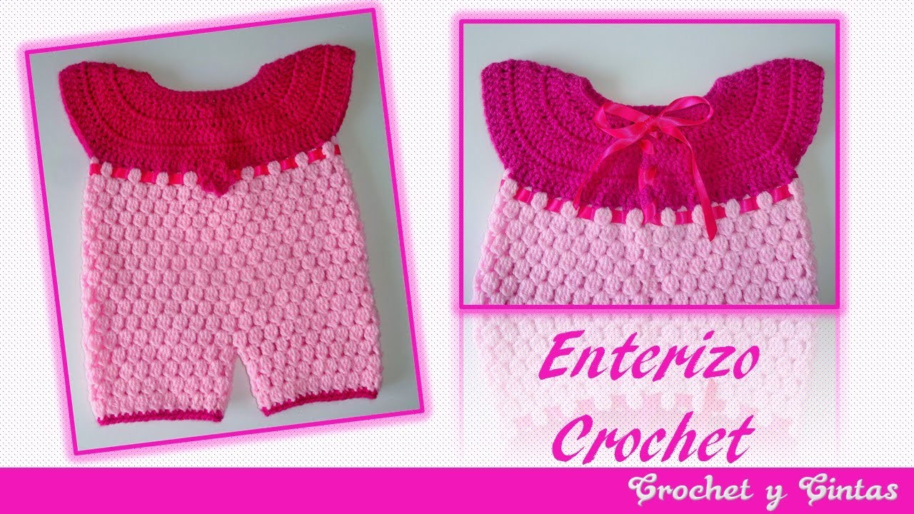 Enterizo tejido a crochet para niñas – Parte 1.3