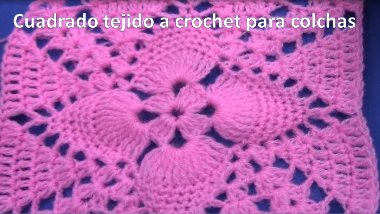 Muestra tejida a crochet # 25 para colchitas de bebe o cubrecamas