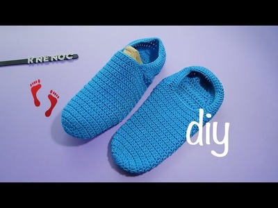 Pantufla Básica Ganchillo Crochet Basic Slipper DIY