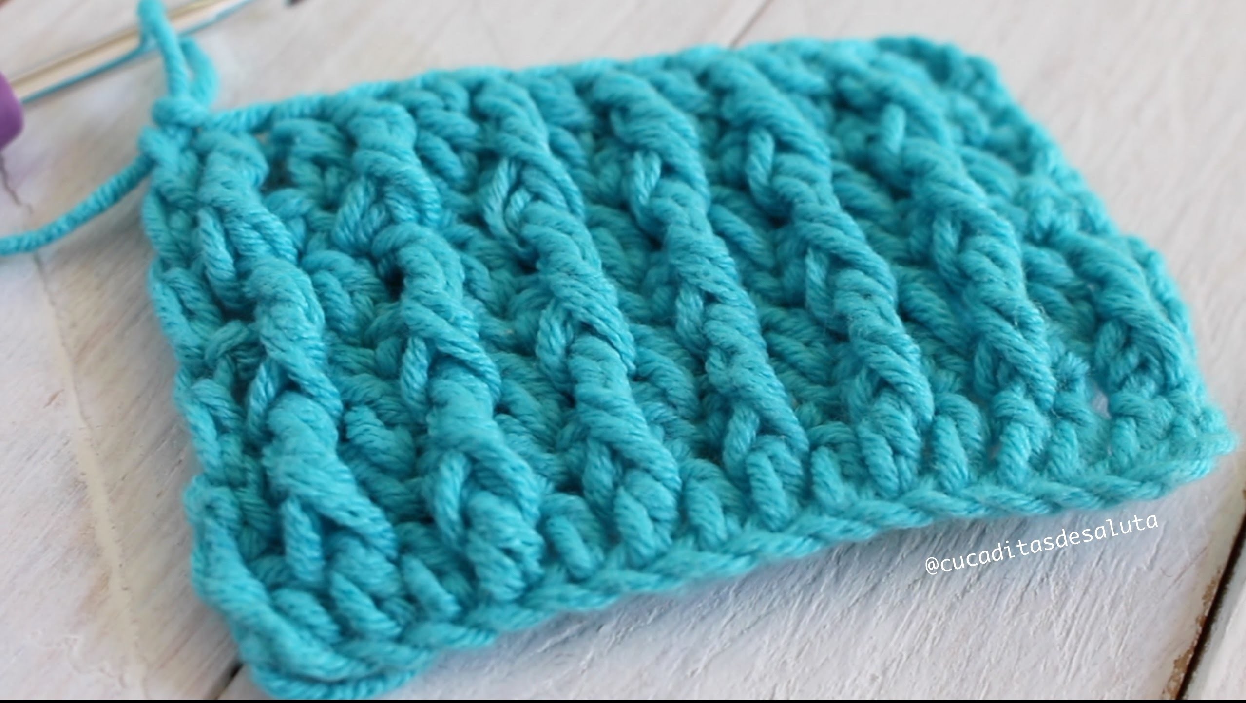 Punto Alto Doble Crochet en ¡ RELIEVE !  DIY I cucaditasdesaluta