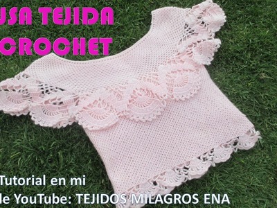 Blusa Tejida a Crochet para Verano parte 2 de 2