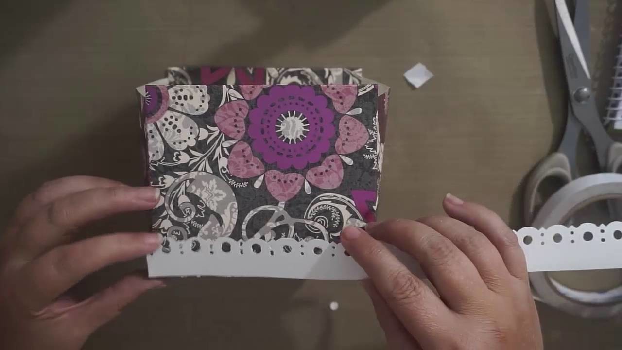 Bolso diy con una sola hoja de scrapbook