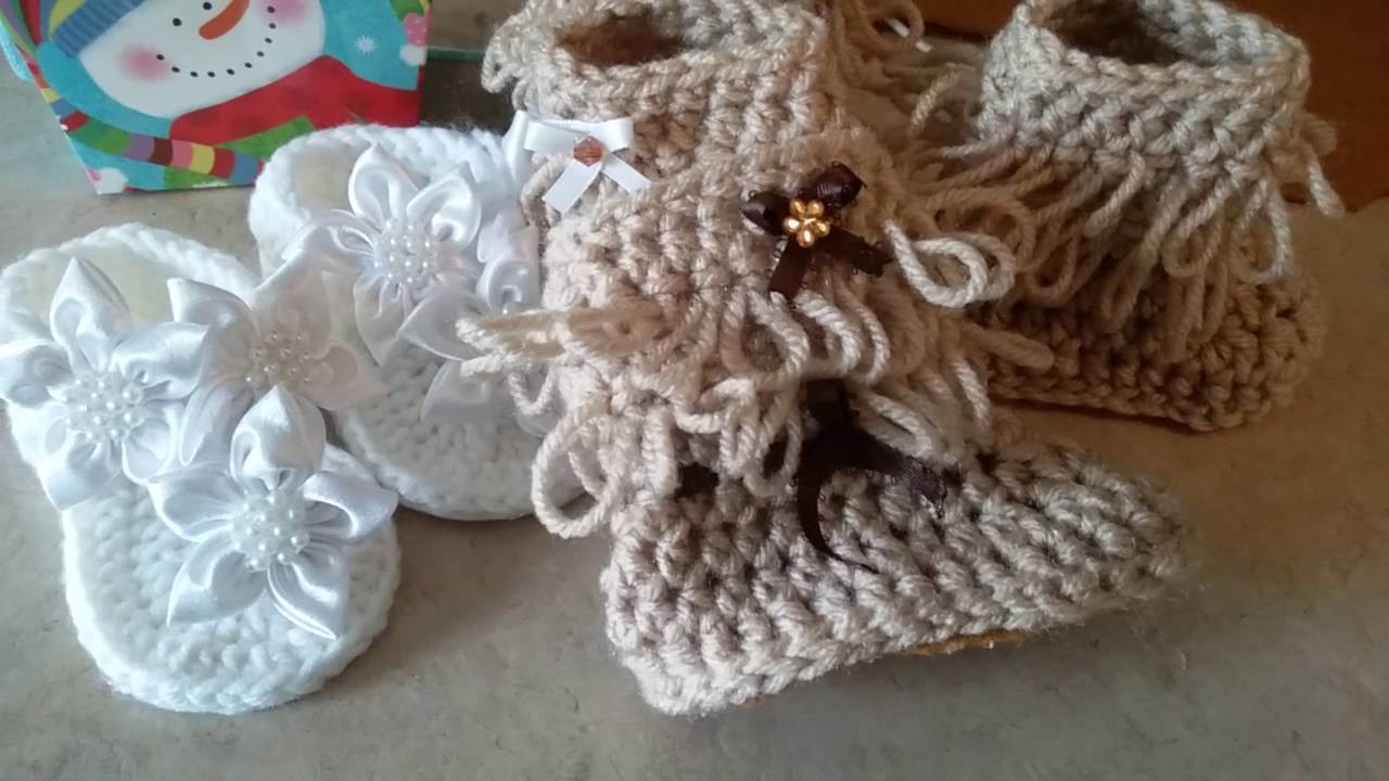 Guaraches, sandalias y botad tejidas para bebe a crochet, ganchillo