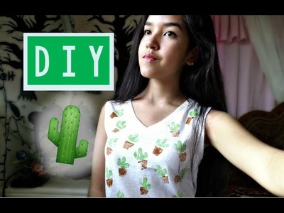 DIY - Camisa de cactus - T-Shirt cactus - Em ily