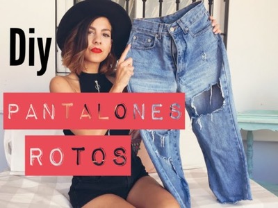 DIY: JEANS  ROTOS. |RIPPED JEANS| TENDENCIA 2016