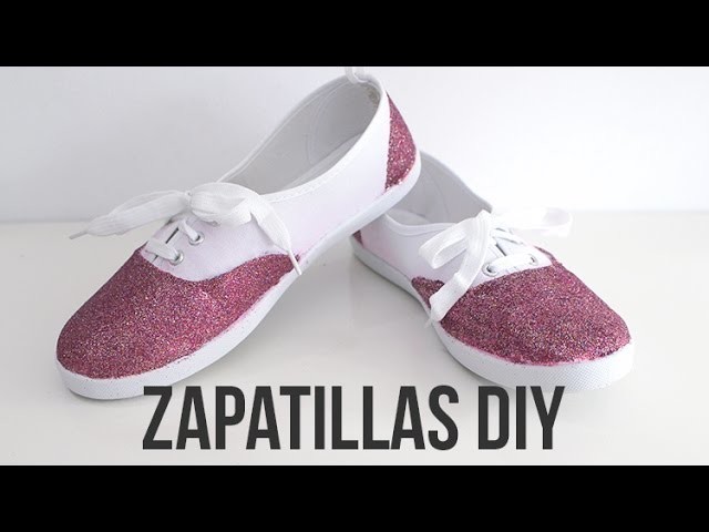 Zapatillas DIY con purpurina
