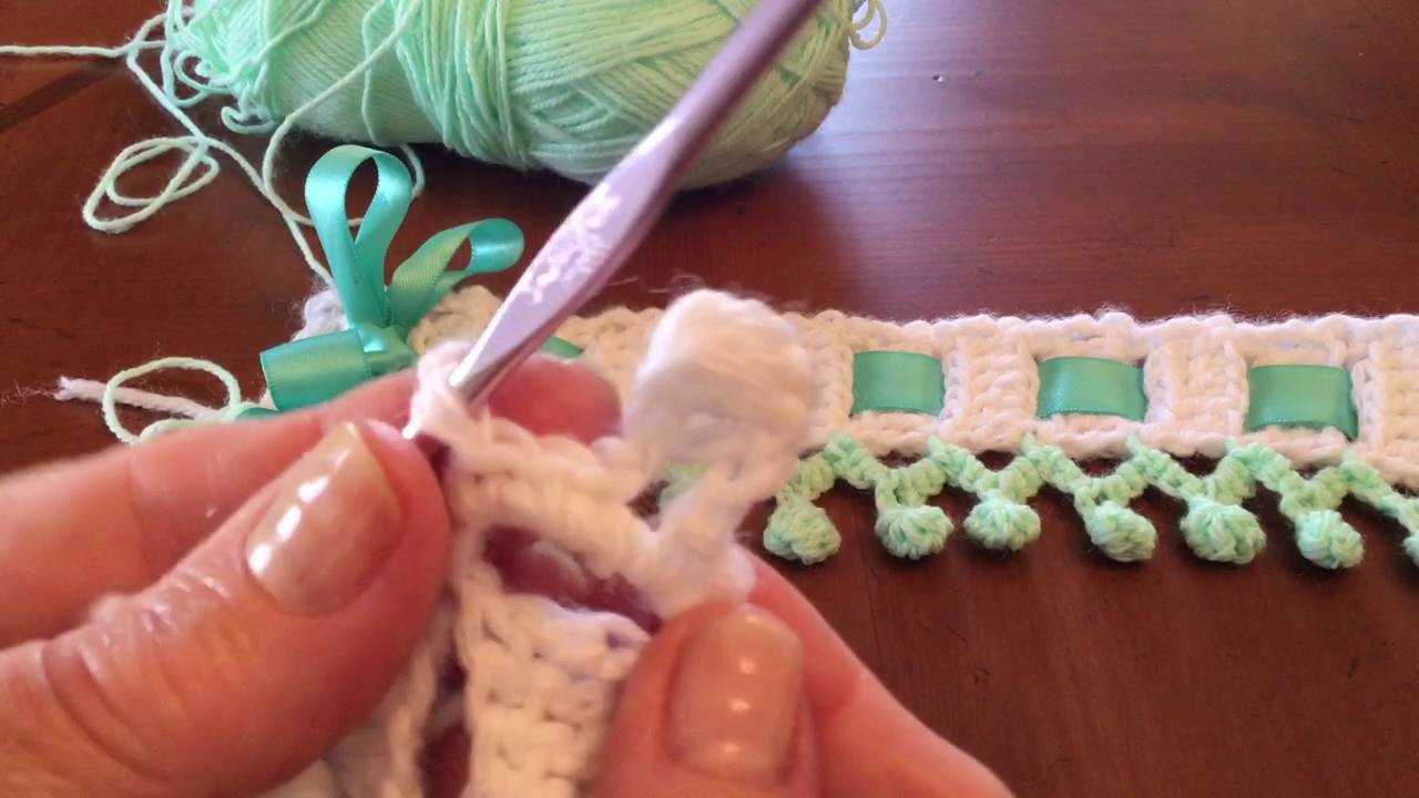 Cómo hacer una Puntilla a un Pasacintas en Crochet (puntilla#3)