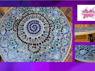 DIY. Mesa mosaico. Moisaic table.
