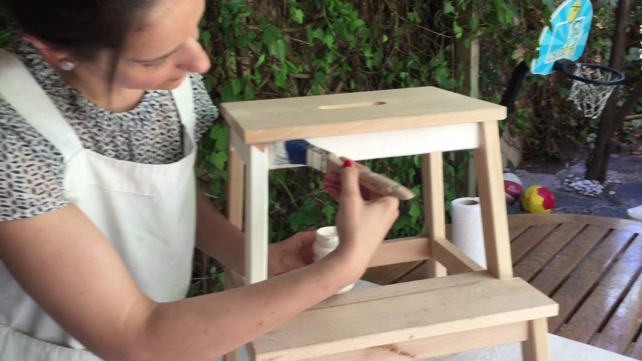 DIY: Transforma Tu Taburete De Ikea Con Papeles Delipapel Y Chalk Paint