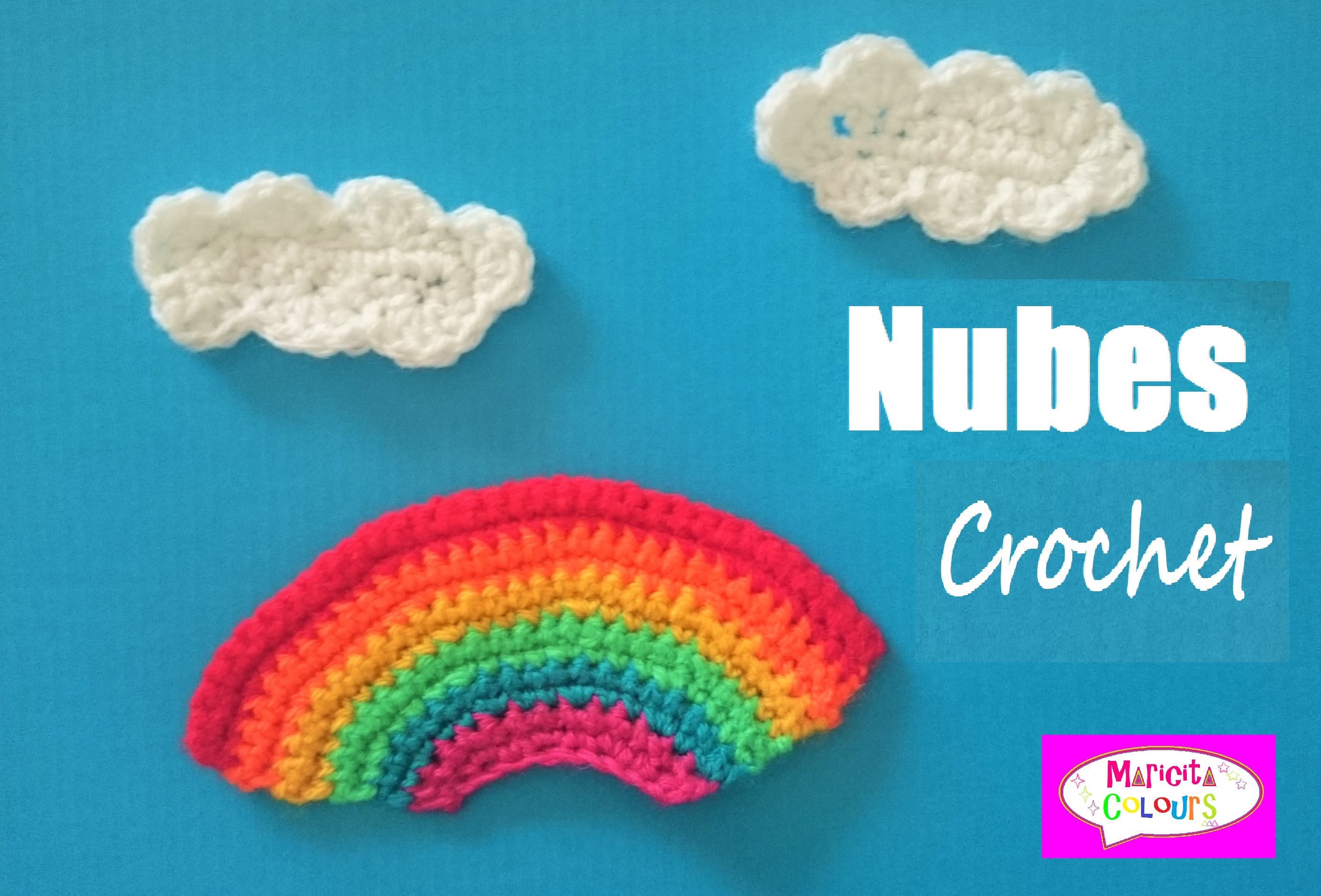 Nubes Aplicación a Crochet Tutorial por Maricita Colours