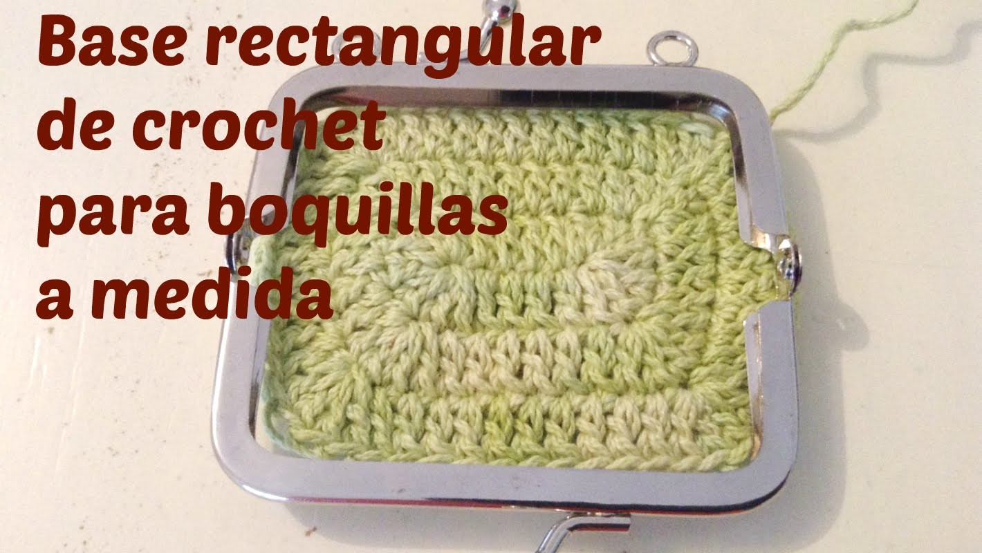 Base de monedero a crochet para boquillas rectangulares