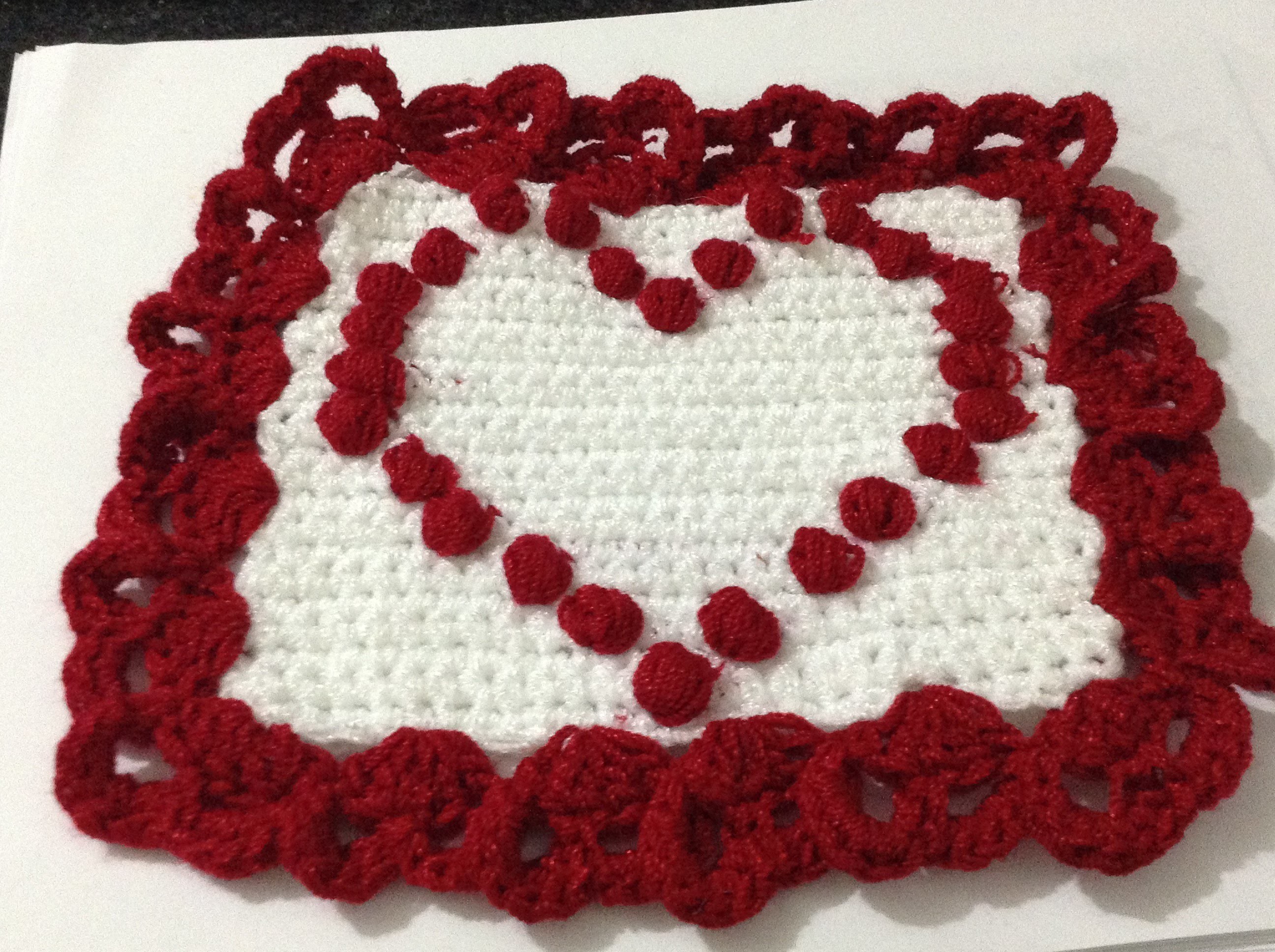 Cuadro corazón crochet