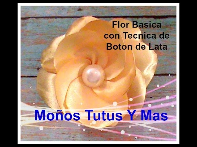 FLOR CON TECNICA DEL BOTON DE LATA Paso a Paso HOW TO MAKE FLOWERS WITH BUTTON Tutorial