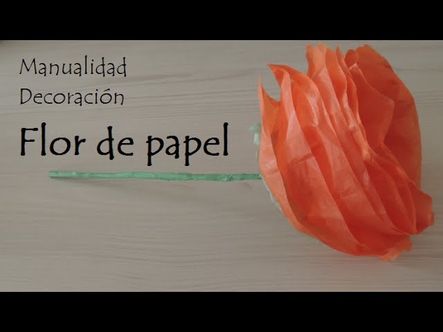 Flor de papel de seda.Paper flower | Manualidad de decoración | DIY Regalo original Low Cost | Craft