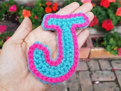Letra J a crochet | How to crochet letter J · AHUYAMA CROCHET