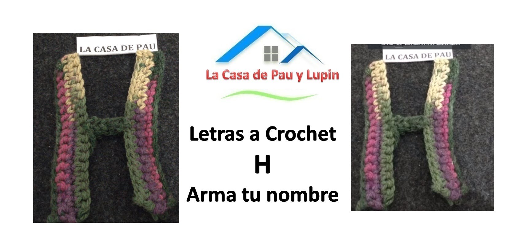Letras a Crochet "H" Arma tu nombre a Crochet