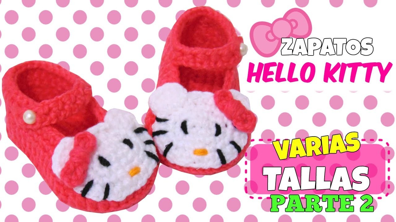 Zapatitos de Hello Kitty tejidos a crochet | parte 2.2