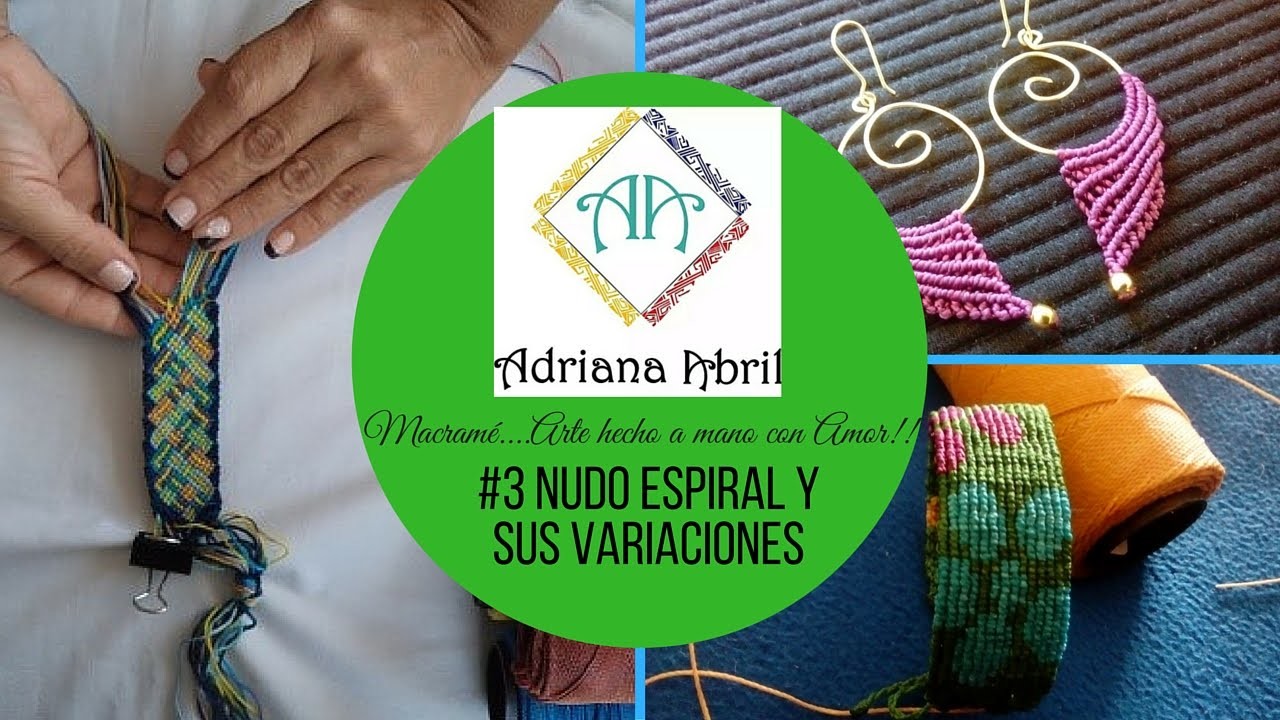 #3 NUDO ESPIRAL EN  MACRAME  ❤DIY KNOT IN MACRAMÉ SPIRAL ❤NÓ EM ESPIRAL EM MACRAME