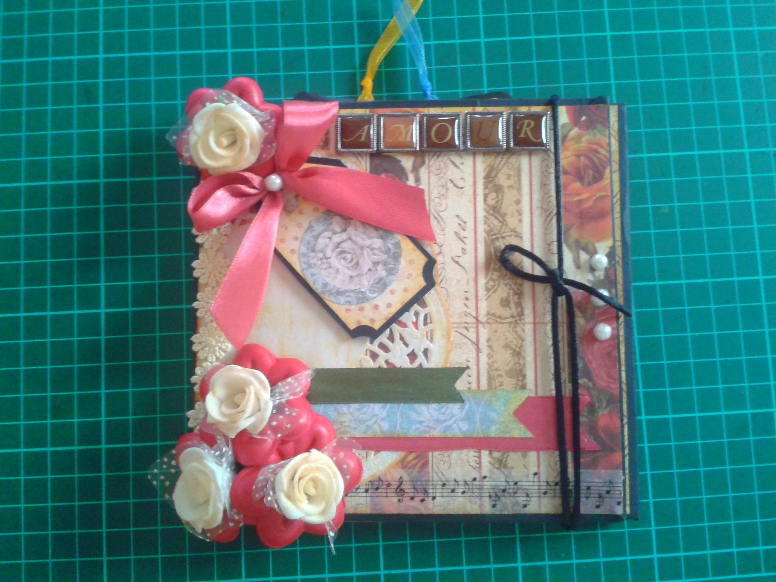 Flip Flap mini Album Scrapbook  Rosewood Paper pad