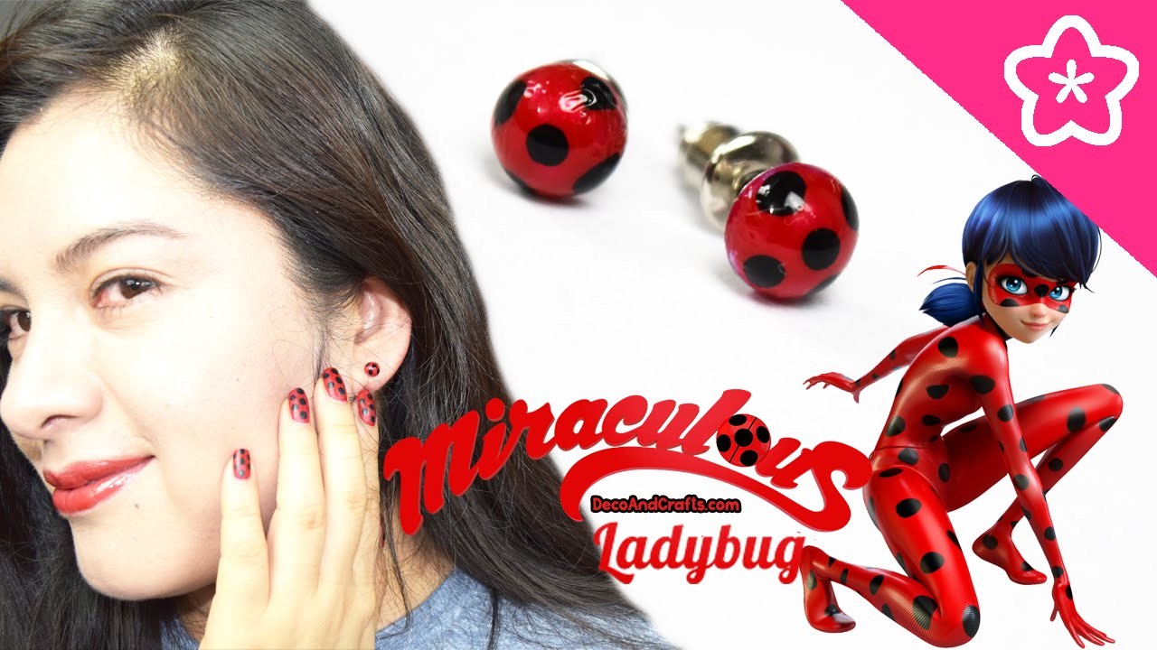 Miraculous LadyBug Aretes Catarina de fantasia -  DecoAndCrafts
