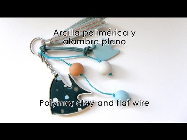 Arcilla polimérica y alambre plano - Polymer clay and flat wire