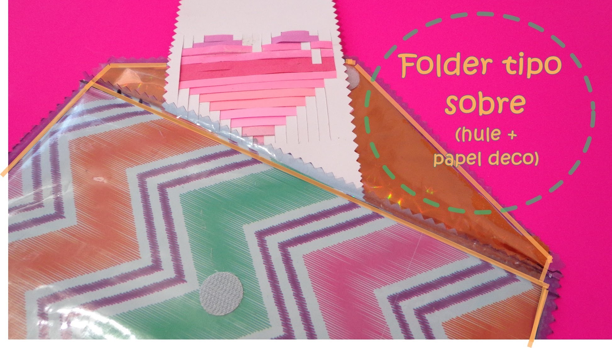 DIY Folder Tipo Sobre (hule + papel deco)  REGRESO A CLASES -Caricositas-