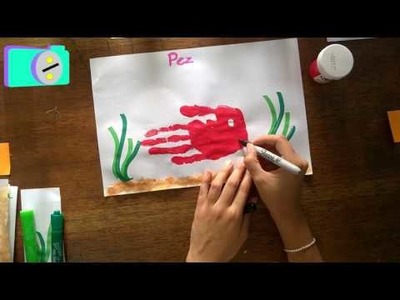 Dactilopintura Pez (Manualidades para Niños)