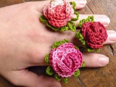 Delicados anillos tejidos a crochet