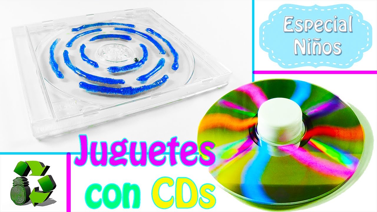 222. Manualidades para niños: Juguetes con cds (Reciclaje) Ecobrisa