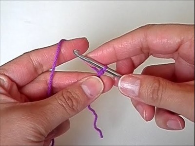 Clase 1 crochet - Nudo deslizado - How to make a slip knot