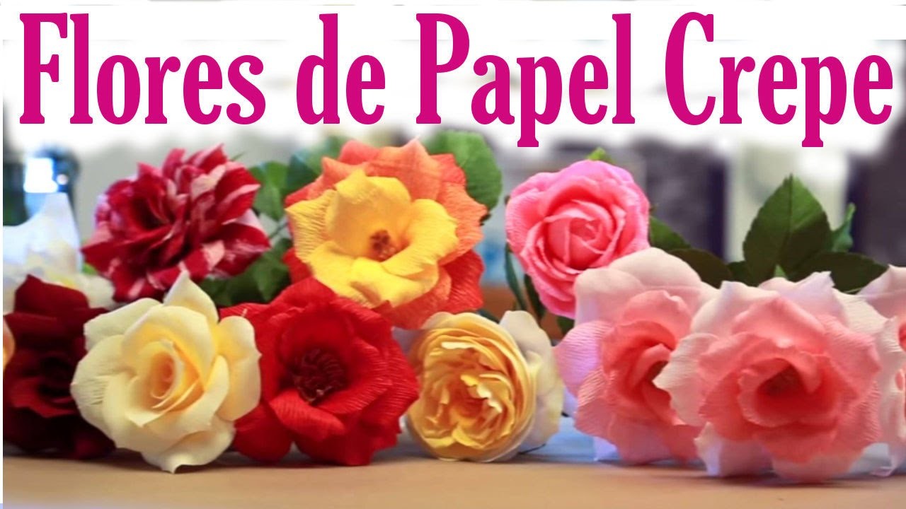 Cómo hacer flores de papel crepe faciles - Manualidades de Lina