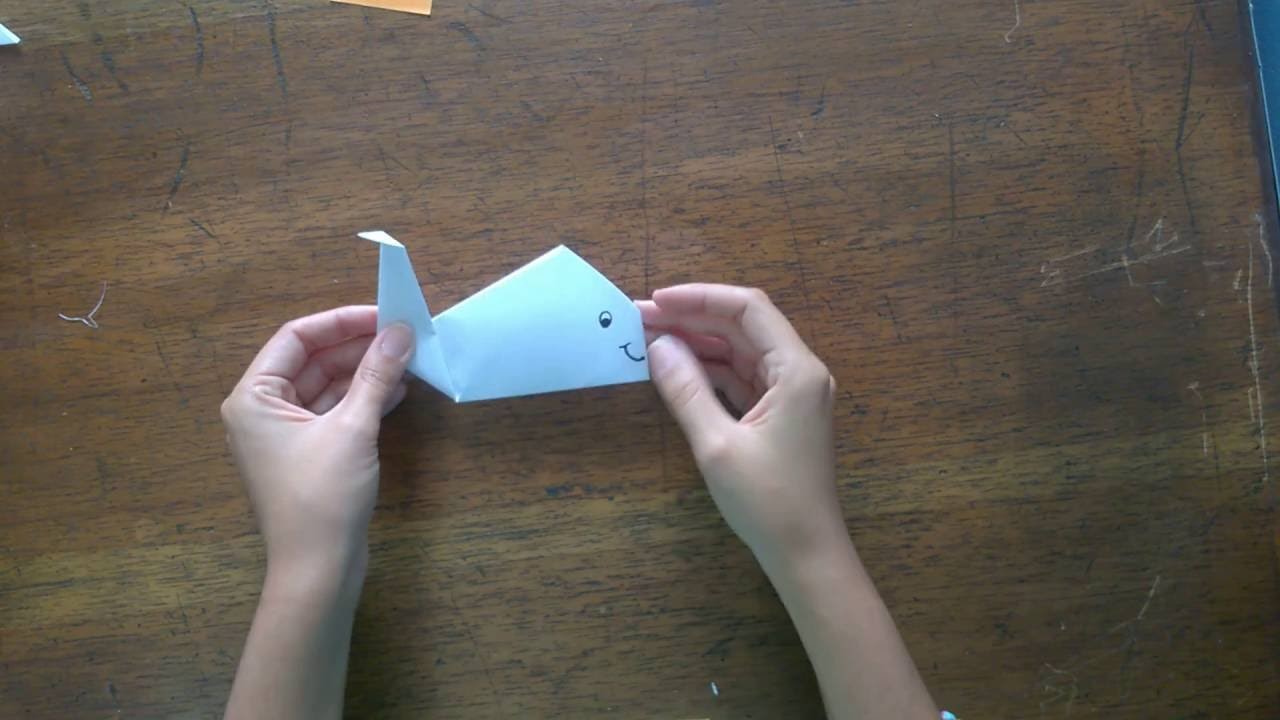 Origami La Ballena (Manualidades para Niños)