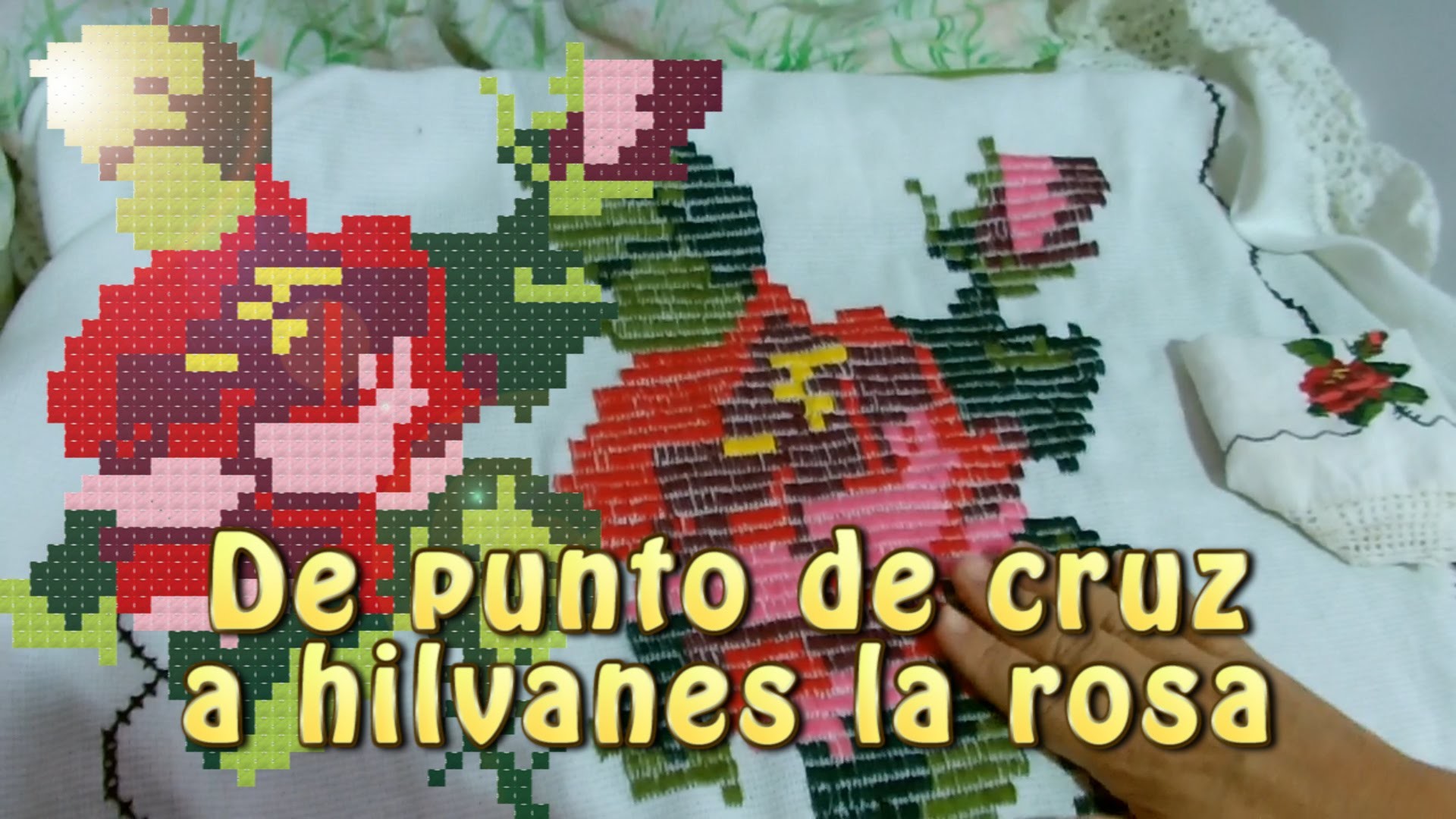 De punto de cruz a hilvanes la rosa |Creaciones y manualidades angeles