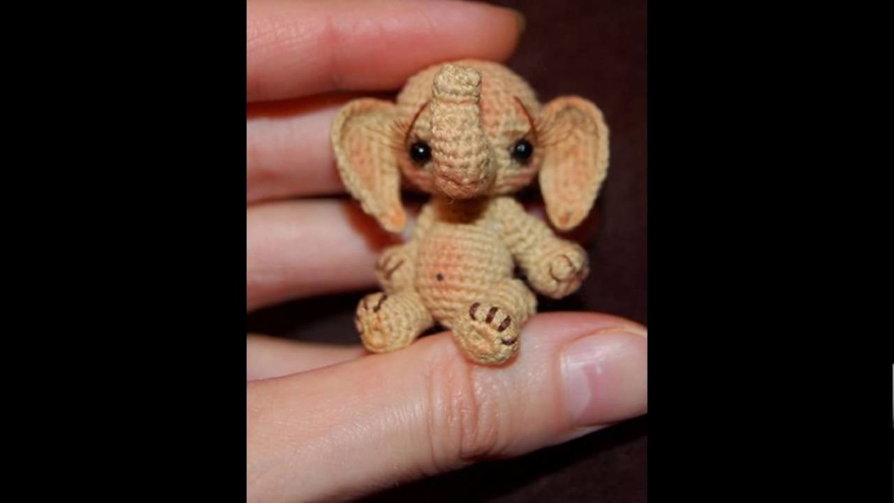 Detalle para recuerdo tejidos a crochet elefantes